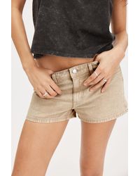 Monki - Short Mini Twill Shorts - Lyst