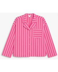 Monki - Long Sleeve Pyjama Shirt - Lyst