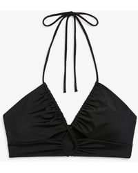 Monki - Cut-out Halter Bikini Top - Lyst
