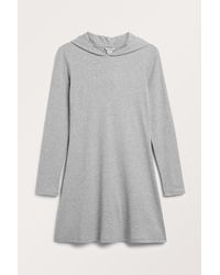 Monki - Long Sleeve Hooded Mini Dress - Lyst