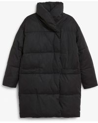Monki Oversized Puffer Coat - Black