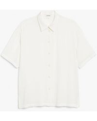 Monki - Textured Short Sleeve Shirt - Lyst