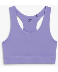 Monki - Purple Active Sports Bra - Lyst