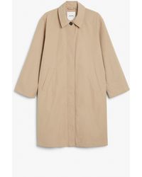 Monki - Single-breasted Water-repellent Coat - Lyst