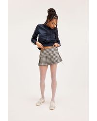 Monki - Extra Short Mini Skirt - Lyst