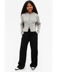 Monki - Relaxed Fit Wide Leg Trousers - Lyst