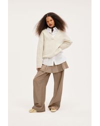 Monki - Oversized Wool Blend Sweater - Lyst
