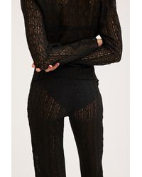 Monki - Structured Lace Trousers - Lyst