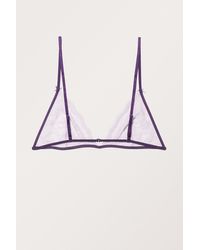 Monki - Lace Contrasting Triangle Bra - Lyst