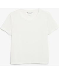 Monki - Superweiches t-shirt weiß - Lyst