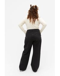 Monki Thea Mid Waisted Jeans - Blue