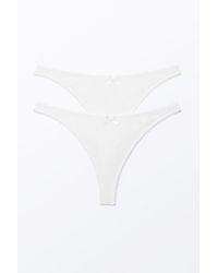 Monki - 2-pack Low Rise Thongs - Lyst