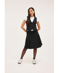 Monki - Side Pleated Midi Tennis Skirt - Lyst