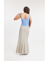 Monki - Linen Blend Maxi Mermaid Skirt - Lyst