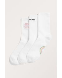 Monki - 3-pack Cotton Socks - Lyst
