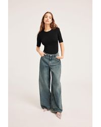 Monki - Fitted Soft T-shirt - Lyst