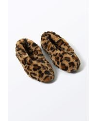 Monki - Faux-fur Ballerinas - Lyst