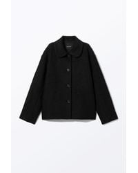 Monki - Einreihige Jacke Aus Wollmischung - Lyst