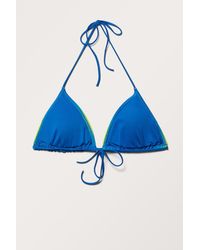 Monki - Triangel-Bikinitop Mit Trägern - Lyst