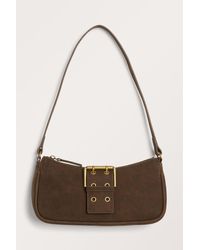 Monki - Faux Leather Hand Bag With Buckle - Lyst
