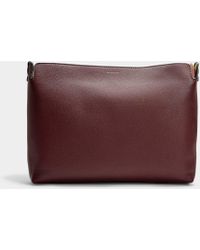 Burberry Large Clutch In Burgundy And Antique Pink Calfskin - Multicolour