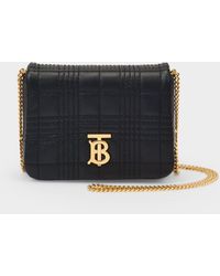 Burberry Shoulder Bag Lola In Black Quilted Leather