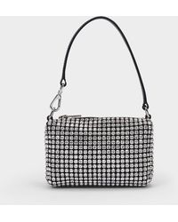 Alexander Wang Clutch Wangloc Mini mit weißen Kristallen besetzt