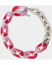 Paco Rabanne Xl Link Neck Necklace - - Multi - Resin - Pink