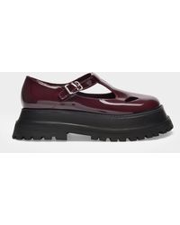 Burberry Loafers Aldwych In Burgundy Leather - Multicolour