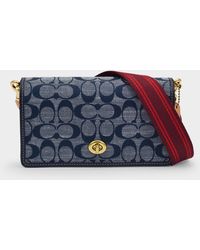coach turnlock edie chambray