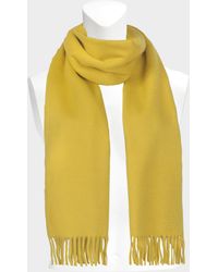 Eric Bompard Classic Scarf In Gold Yellow Cashmere
