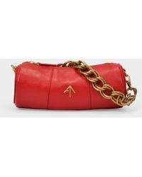 MANU Atelier Xx Mini Cylinder Bag In Red Leather