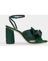 Loeffler Randall Camellia Sandals - - Emerald - Leather - Green