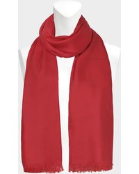 Eric Bompard Voile De Cachemire Stole In Rouge Gorge Cashmere - Red