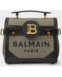 Balmain Bbuzz 23-canvas&logo Ubk Kaki/noir Handbags & Purses - Multicolour