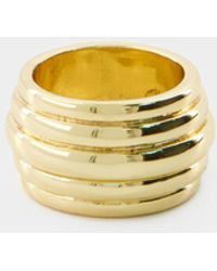 Anine Bing - Chunky Ribbed Ring Gold Ring - Lyst
