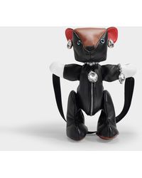 Burberry Embellished Thomas Bear Lambskin Bag - Black