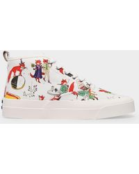 Maison Kitsuné Cotton Oly All-over Print Sneakers | Lyst