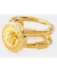 Versace - Medusa Safety Pin Ring - Lyst