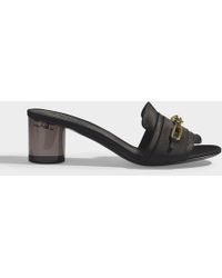Burberry Coleford Mules In Black Satin