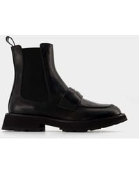 Alexander McQueen - Worker Punk Ankle Boots - Lyst