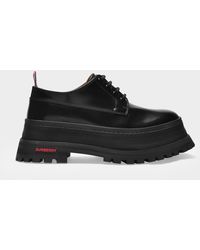 Burberry Derbies Jefferson In Black Smooth Leather