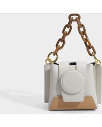 Yuzefi Daria Bag In Cream And Cappucino Calfskin - White
