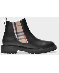 Burberry Ankle Boots Allostock In Grained Black Leather