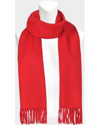 Eric Bompard Classic Scarf In Rouge Gorge Cashmere - Red