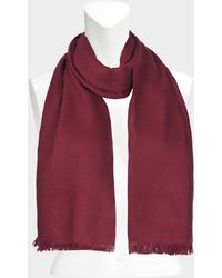 Eric Bompard Voile De Cachemire Scarf In Rouge Cranberry Cashmere - Red