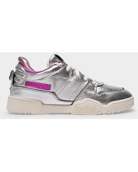 Isabel Marant Emree Sneakers In Silver Leather - Metallic