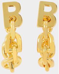 Balenciaga Ohrringe aus Messing goldfarbend und glänzend - Mettallic