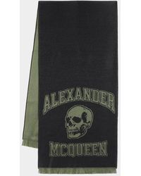 Alexander McQueen - Varsity Skull Logo Scarf - Lyst