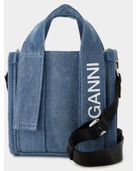 Ganni - Mini Recycled Tech Shopper Bag - Lyst